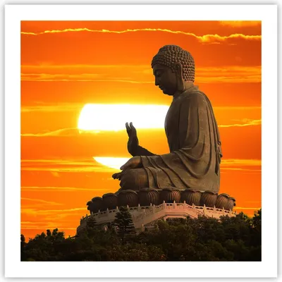 Produktbild von Poster - Poster ohne Rahmen - tempel buddha - 60x60 cm - Wand Bild - Wanddeko - Wandbilder - Kunstposter - Wandposter - Bilder - Kunstdruck - Wanddekoration - Wandbild - P2XAC60x60-3532