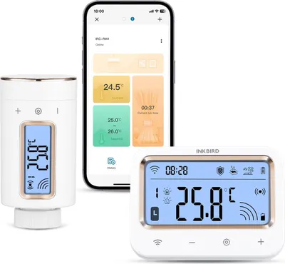Produktbild von INKBIRD Smart IRC-RW1 WiFi Heizungsthermostat 11 Programme Temperaturalarm Kindersicherung