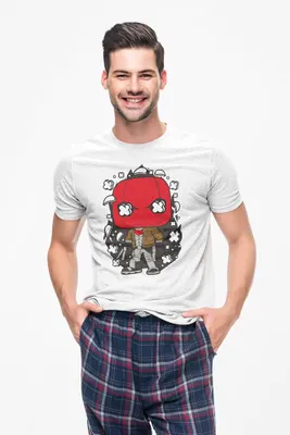 Produktbild von D&B Uni Polo PC00090 Rot Hood Jason Weiß-Größe XL