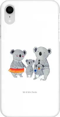 Produktbild von Mr. & Mrs. Panda Iphone XR Handyhülle Koala Familie - Weiß - Geschenk, Muttertag, Mama, Handy Case, Koalas, Family, Premium Kunststoff, Papa