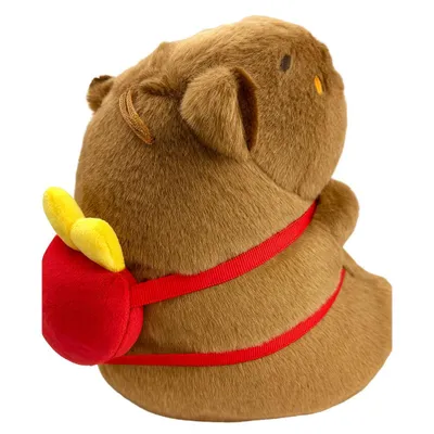 Produktbild von Kuscheltier Capybara 25 cm mit Pommes-Rucksack – Weiches Plüschtier Stofftier