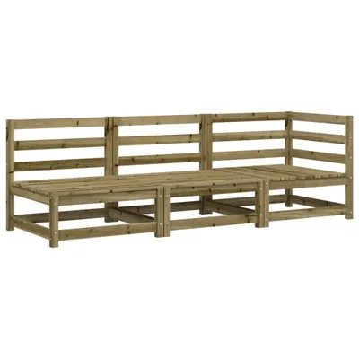 Produktbild von vidaXL Gartensofa 3-Sitzer Kiefernholz Imprägniert