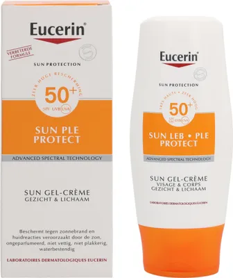 Image de Eucerin Sun Leb Protect SPF50+ Gel-crème solaire pour le visage et le corps, 150 ml