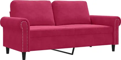 Produktbild von vidaXL 2-Sitzer-Sofa Weinrot 140 cm Samt
