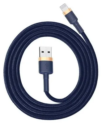 Produktbild von Baseus Cafule Ladekabel/Datenkabel Nylon geflochten strapazierfhig USB / Lightning 1,5A fr iPhone, Airpods, iOad, blau (2M)