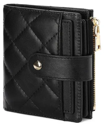 Imagen del producto de Omgoods - Carteras de cuero para mujer con protección RFID y compartimento para monedas