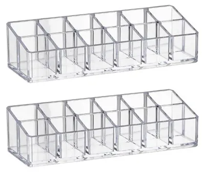 Imagen del producto de Omgoods - 2 organizadores transparentes para labiales, perfectos para cosméticos y esmaltes de uñas