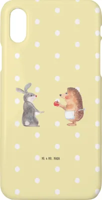 Produktbild von Mr. & Mrs. Panda Iphone 10 Handyhülle Hase Igel - Gelb Pastell - Geschenk, Cover, Herzschmerz, X, Trösten, Lustige Sprüche, und, Hülle, Handy, Liebe Spruch