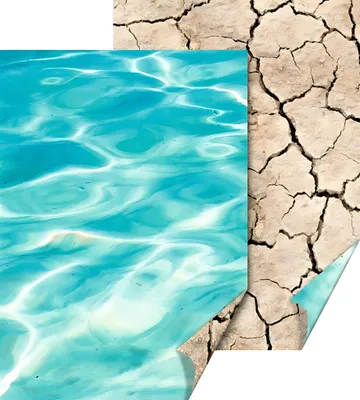 Image de Heyda 204772287 Carton à motifs Structures naturelles "Eau/Terre" 50 x 70 cm