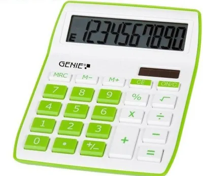 Produktbild von GENIE 840G Solar Tischrechner Rechenmaschine Rechner Bürorechner Taschenrechner
