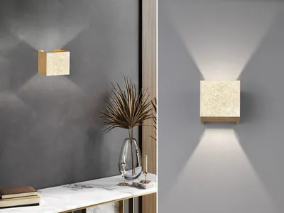 Produktbild von Fischer & Honsel Wall LED Wandleuchte 2-fach 5,3W warmweiss blattgold IP44 30489