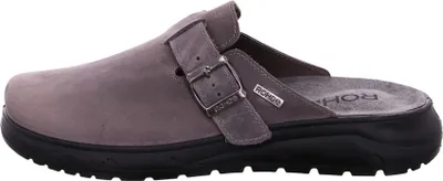 Produktbild von Rohde Herren Hausschuhe Pantoffeln Leder Viterbo 6992, Größe:46 EU, Farbe:Grau