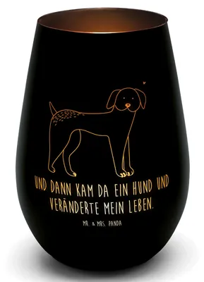Produktbild von Mr. & Mrs. Panda Glas Windlicht Hund Dogge - Schwarz - Geschenk, Sprüche, Kerzenhalter, Teelichthalter, Laterne, Deutsche, für teelichter, Hunde, Herz