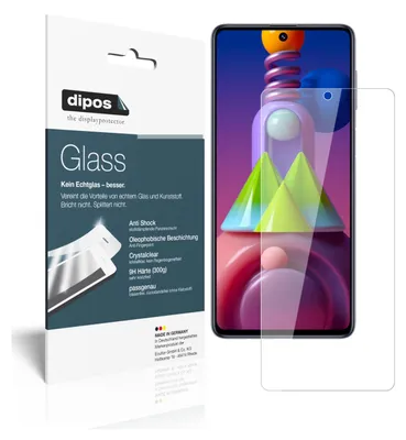 Obrázek produktu pro 2x ochranná fólie pro Samsung Galaxy M51 - Anti-Shock 9H fólie dipos Glass plastové sklo