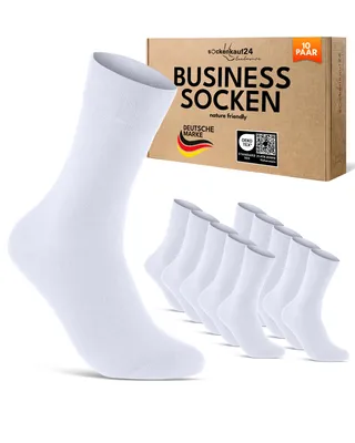 Produktbild von Herren Socken Businesssocken Anzugsocken Baumwolle Exclusive Line - 70101T Weiß 43-46 10 Paar