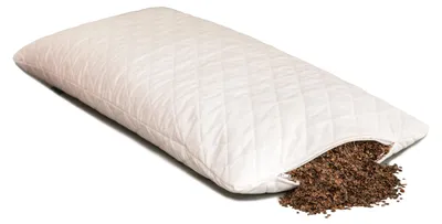Produktbild von Bio-Buchweizenkissen 40x80cm Steppware weiß, direkt befüllt | Stütz Kopfkissen | fest & formstabil