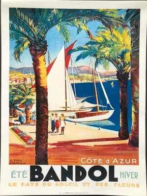 Obrázok produktu pre BANDOL – Azúrske pobrežie / CHAMPSEIX – plagát 30 x 40 cm