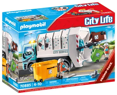 Zdjęcie produktu dla PLAYMOBIL City Life 70885, Śmieciarka, 4 lat(a), CR2032, Plastik, Wielobarwny