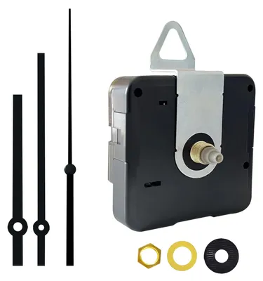Quarzuhrwerk, 13 mm Welle, schwarze Zeiger, für DIY-Wanduhren