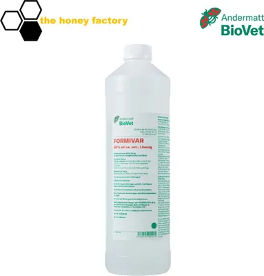 Produktbild von FORMIVAR 60% ad us.vet Ameisensäure - Varroabehandlung Sommer 1 Liter - Imkerei