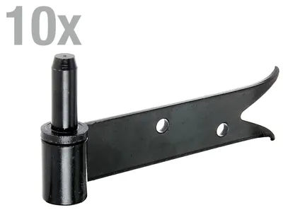 Immagine prodotto di Alberts 864170 Cerniera a vite, nera, diametro del perno Ø14 mm, lunghezza 171 mm, set da 10 pezzi