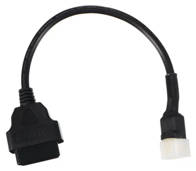 Imagen del producto de Adaptador OBD-II de 6 pines para motocicleta, compatible con Delphi, cable de 12 pines