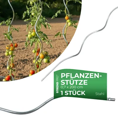 Produktbild von Stab GS1 2000/7 mm, spiralförmig, Draht Zn, Stützstab für Pflanzen und Tomaten 5 Stück