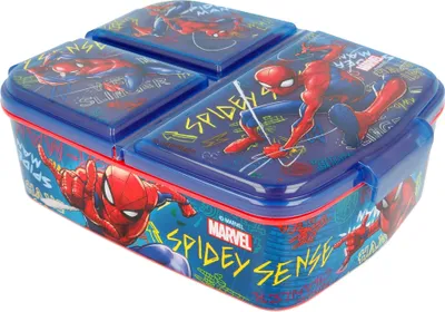 Zdjęcie produktu dla Stor - Marvel Spiderman - Pudełko na chleb z 3 przegrodami