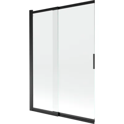 Zdjęcie produktu dla Mexen Fox parawan nawannowy 2-skrzydłowy przesuwny 120 x 150 cm, transparent, czarny - 891-120-002-70-00