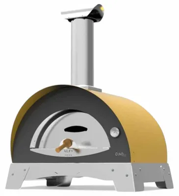 Immagine prodotto di Forno a legna in acciaio inox da 2 pizze con piano refrattario e pirometro 91x70xH118 cm Ciao