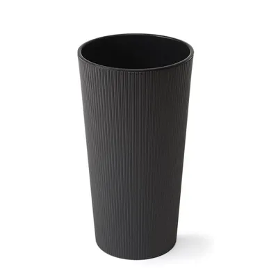 Obrázek produktu pro Květináč LAMELA Květináč LILIA JUMPER - pruhovaný, průměr 25 cm, výška 46,5 cm, grafitová barva