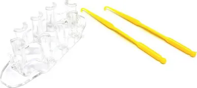 Produktbild von Webrahmen für Loom Bänder / oval und 2 mini  Haken / 8 cm
