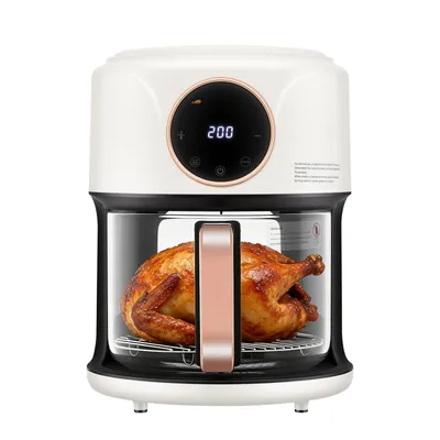 Produktbild von Heißluftfritteuse 4.2L Multifunktions-Luftfritteuse mit Glasschüssel 1200W Weiß