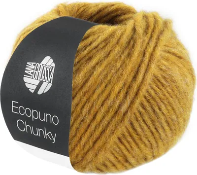Produktbild von Lana Grossa ECOPUNO CHUNKY 50 g voluminöse Netzgarnstruktur aus Baumwolle 70 m Farbe 137 - Curry