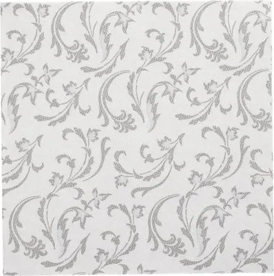 Produktbild von Servietten "ROYAL Collection" 1/4-Falz 40 cm x 40 cm grau "Damascato"