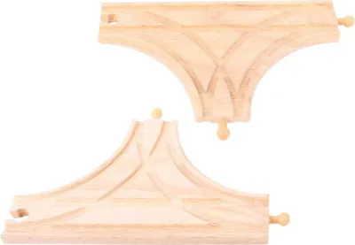 Produktbild von Bigjigs Houten Rails - T-splitsing, 2st.