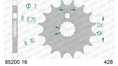 Produktbild von AFAM Kettenritzel 85200-16 Vorne für MZ MOTORCYCLES RT Stahl