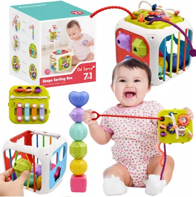 Produktbild von Sorter Pädagogische Sensorikblöcke Für Babys Sensorikwürfel 7In1