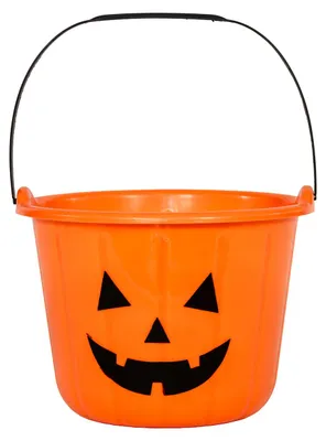 Produktbild von Trick or Treat Eimer mit Kürbisgesicht 19x14cm, KI-generiertes Bild