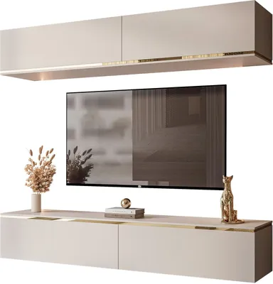 Produktbild von AURORA Kaschmir hängende Wohnwand mit LED