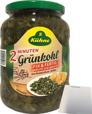 Produktbild von Kühne Grünkohl fix und fertig Der Schnelle (660g Glas) + usy Block