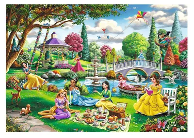 Produktbild von TREFL Puzzle Premium Plus Disney-Prinzessinnen: Picknick 1000 Stü ck