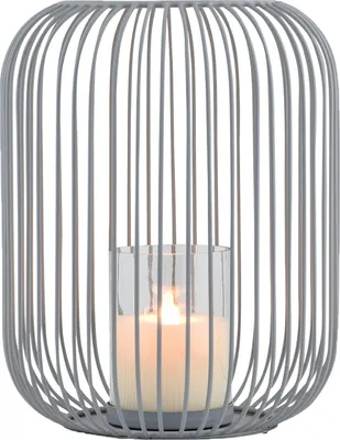 Immagine prodotto di Lanterna decorativa Boho portacandele Tesour Grigio Grande