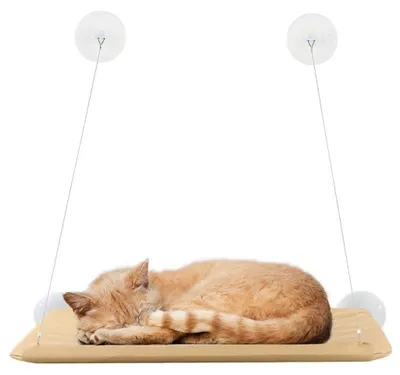 Immagine prodotto di Amaca per gatti - Amaca da finestra con ventose - Lettino prendisole - Struttura da arrampicata da parete