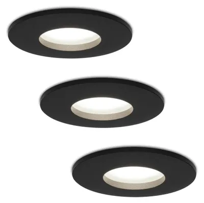 Produktbild von hoftronic LED Einbaustrahler 3x4W 6500K IP44 GU10 Schwarz