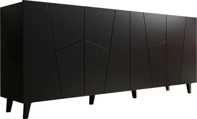 Produktbild von MIRJAN24 Kommode Etna, Sideboard mit 4 Türen, Highboard mit gedämpftem Schließmechanismus ausgestattet (Farbe: Schwarz)
