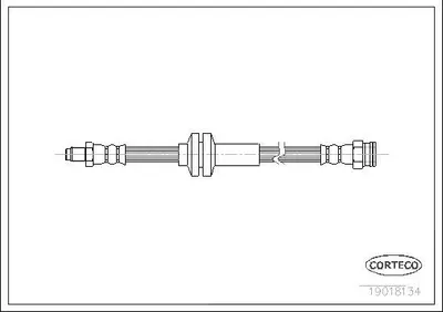 Produktbild von CORTECO 19018134 Bremsschlauch Vorne für LANCIA KAPPA (838A) für FIAT CROMA (154)