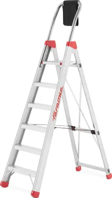 Zdjęcie produktu dla Drabina magazynowa wolnostojąca 6 stopniowa FARAONE LADY 6 - 3,13 m