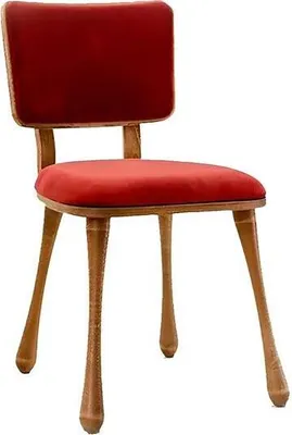 Produktbild von Stuhl Wohnzimmerstuhl Esszimmerstuhl Küchenstuhl Polsterstuhl Rot Holz