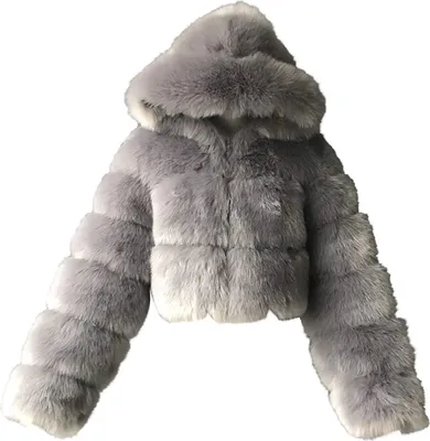 Image de Femmes manteau de fourrure synthétique Veste d'hiver Court manteaux de fourrure synthétique Manteau de fourrure d'hiver avec capuche Col rond Veste de fourrure Outwear Tops